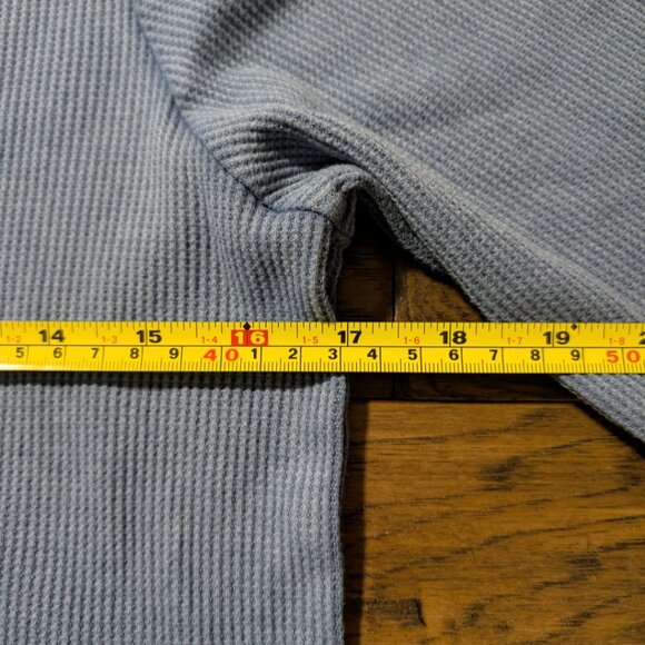 aerie waffle long sleeve t shirt blue size large - Picture 5 of 14